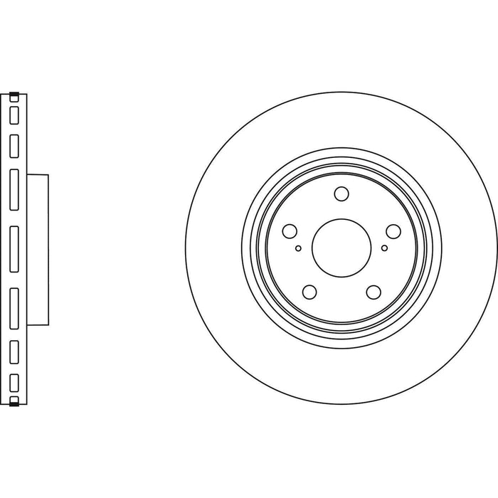 Apec Brake Disc Front Fits Lexus Nx300 Rx450 Rxl450 Toyota Rav-4