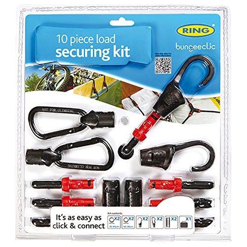 Ring RLS10 Bungee Clic 10 Piece Set - Adjustable Load Securing Bungee Set with I