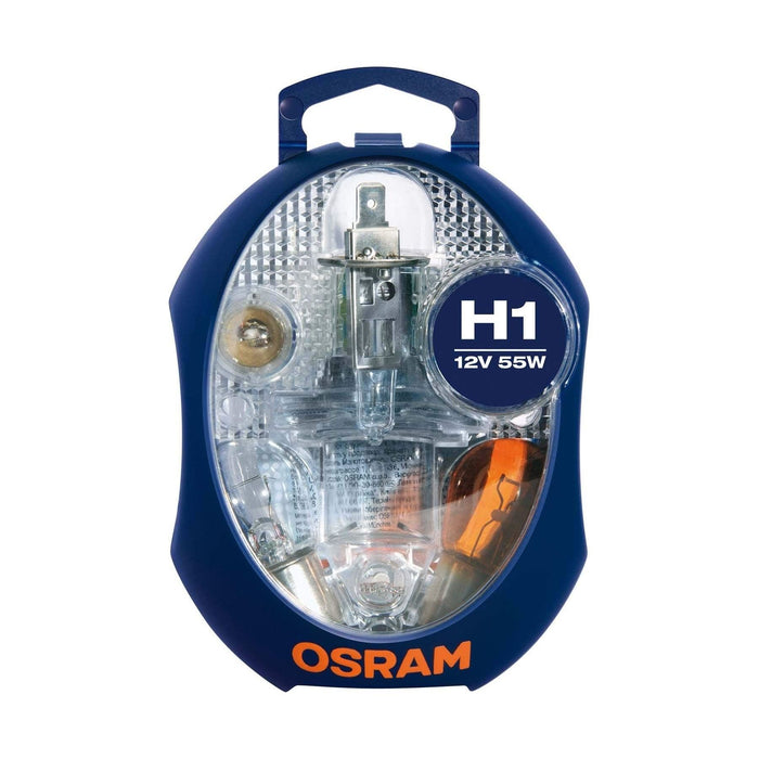 Osram Minibox H1 mobile lamp headlamp +5 spare lamps +3 flat fuses - white/Blue