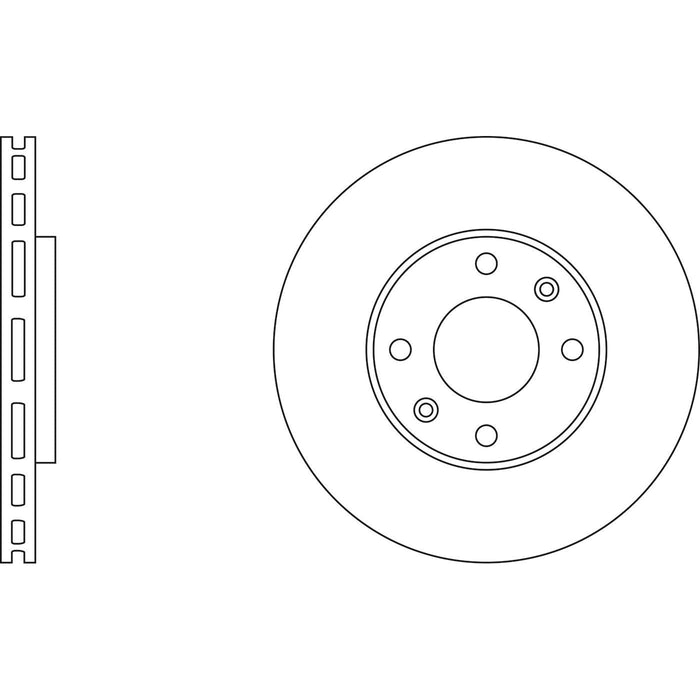 Genuine APEC Front Brake Discs & Pads Set Vented for Citroen C3