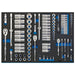 Draper Socket Set in Full Plus Drawer EVA Insert Tray, 1/4", 3/8" & 1/2" (96 Pie Draper  - Dynamic Drive