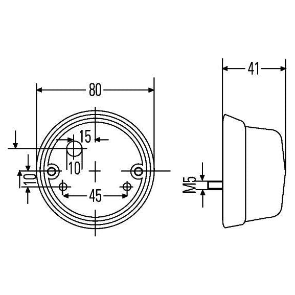 Hella Tail Light Halogen 24/12V 2SA 001 259-751 Hella  - Dynamic Drive