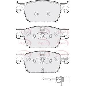 Apec Brake Pads Front Fits Audi A4 A5 Apec  - Dynamic Drive