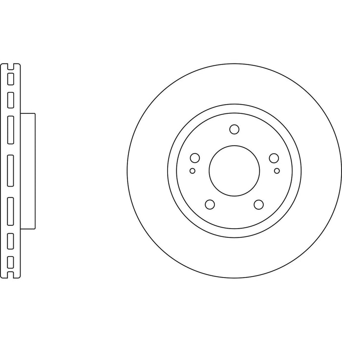 Genuine APEC Front Brake Discs & Pads Set Vented for Mitsubishi Grandis