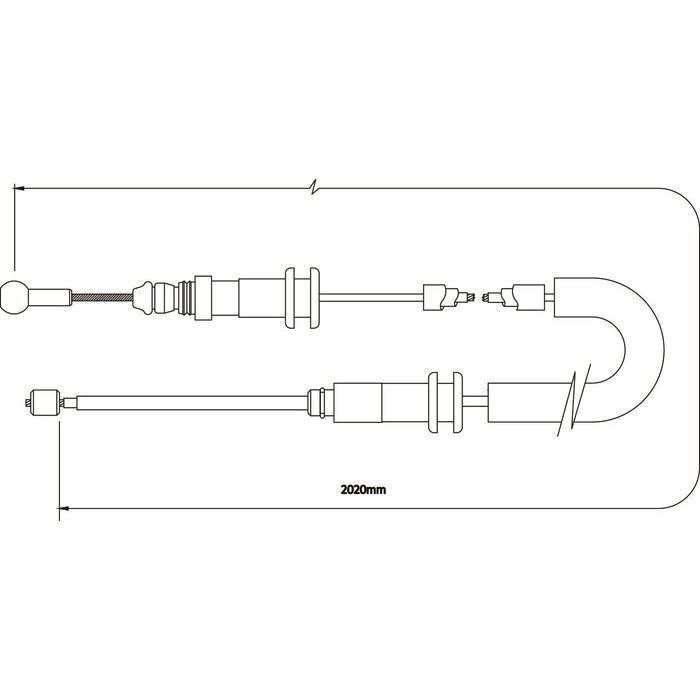 Apec Brake Cable Rear Fits Renault Kangoo