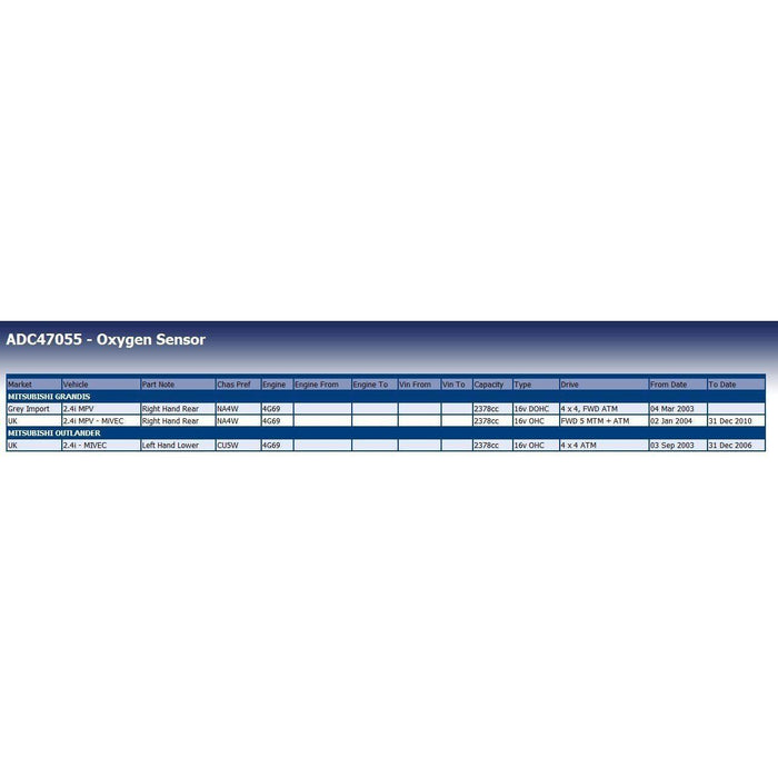 Blue Print ADC47055 Lambda Sensor