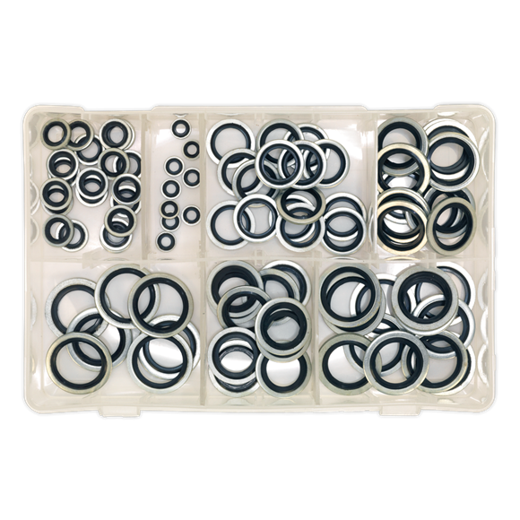 Sealey Bonded Seal (Dowty Seal) Assortment 84pc BSP AB011DS Sealey  - Dynamic Drive