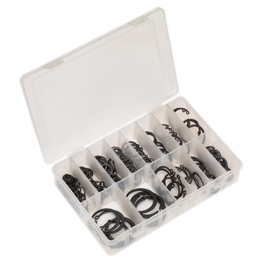 Sealey Circlip Assortment 200pc Internal & External Metric AB017CC Sealey  - Dynamic Drive