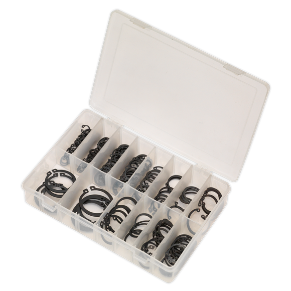 Sealey Circlip Assortment 200pc Internal & External Metric AB017CC Sealey  - Dynamic Drive