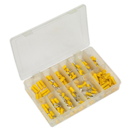 Sealey Crimp Terminal Assortment 140pc Yellow AB041YT Sealey  - Dynamic Drive