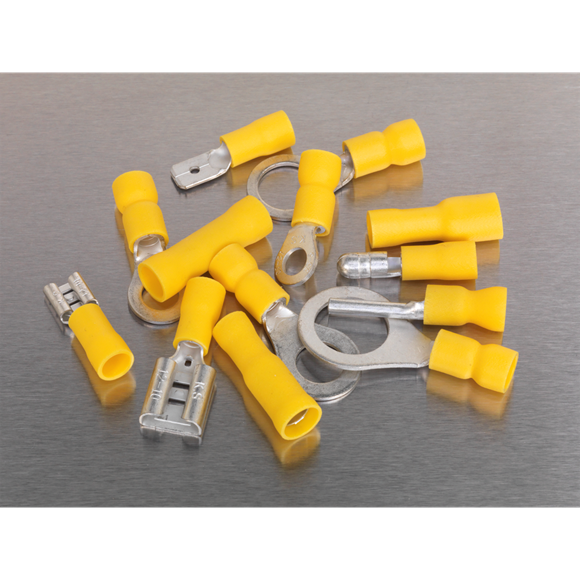 Sealey Crimp Terminal Assortment 140pc Yellow AB041YT Sealey  - Dynamic Drive