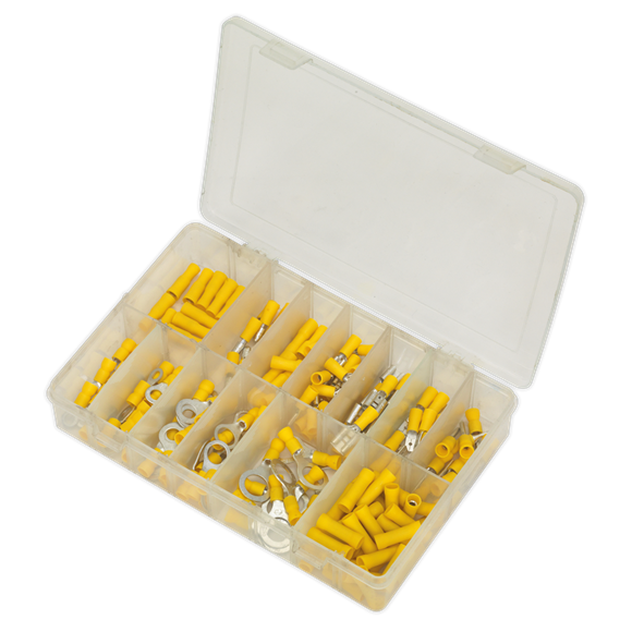 Sealey Crimp Terminal Assortment 140pc Yellow AB041YT Sealey  - Dynamic Drive