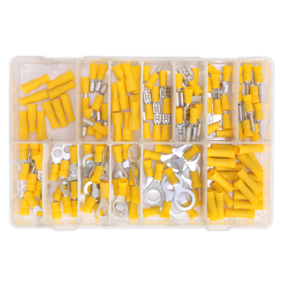 Sealey Crimp Terminal Assortment 140pc Yellow AB041YT Sealey  - Dynamic Drive