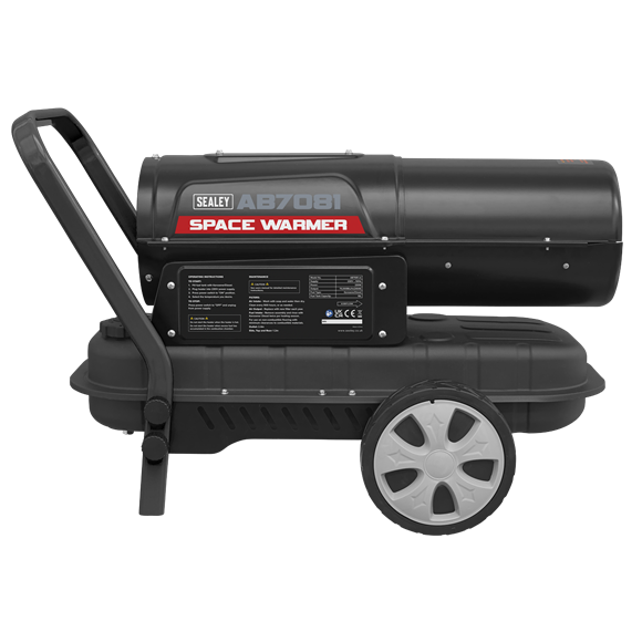 Sealey Space Warmerï Paraffin/Kerosene/Diesel Heater 70000Btu/hr with Wheels Sealey  - Dynamic Drive