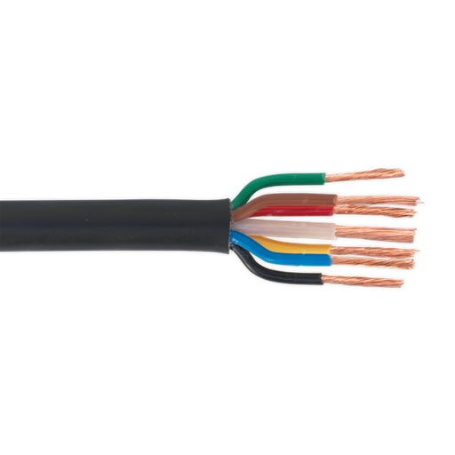 Sealey Automotive Cable Thin Wall 6 x 1mm 32/0.20mm 1 x 2mm 28/0.30mm 30m Blac Sealey  - Dynamic Drive