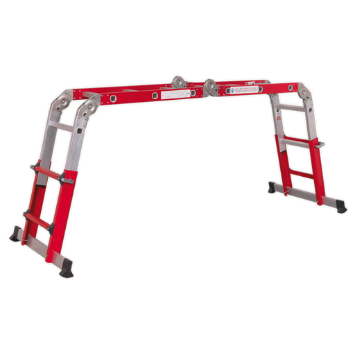 Sealey Aluminium Multipurpose Ladder EN 131 Adjustable Height AFPL2 Sealey  - Dynamic Drive