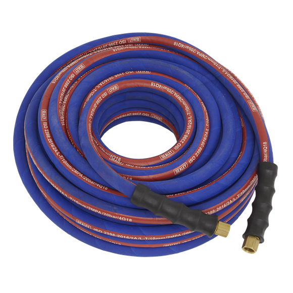 Sealey Air Hose 20m x8mm with 1/4"BSP Unions Extra Heavy-Duty AH20R