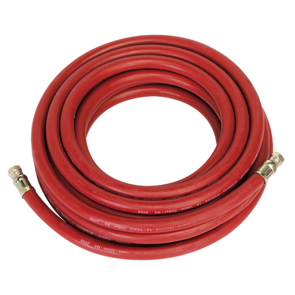 Sealey Air Hose 10m x10mm with 1/4"BSP Unions AHC1038