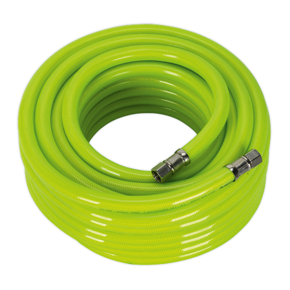 Sealey Air Hose High-Visibility 15m x10mm with 1/4"BSP Unions AHFC1538