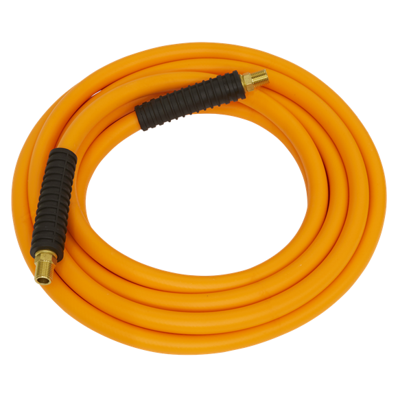 Sealey Air Hose 15m x10mm Hybrid High-Visibility with 1/4"BSP Unions AHHC1538 Sealey  - Dynamic Drive