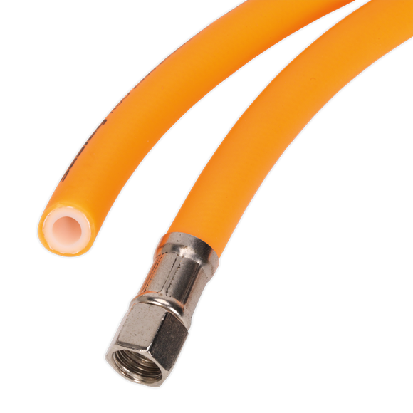 Sealey Air Hose 15m x10mm Hybrid High-Visibility with 1/4"BSP Unions AHHC1538 Sealey  - Dynamic Drive