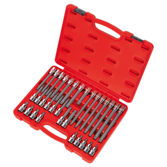 Sealey Ribe Socket Bit Set 32pc 1/2"Sq Drive AK2198