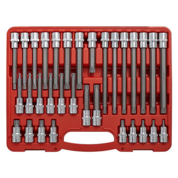 Sealey Ribe Socket Bit Set 32pc 1/2"Sq Drive AK2198