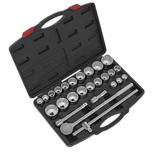 Sealey Socket Set 26pc 3/4"Sq Drive 12-point WallDrive AK2582