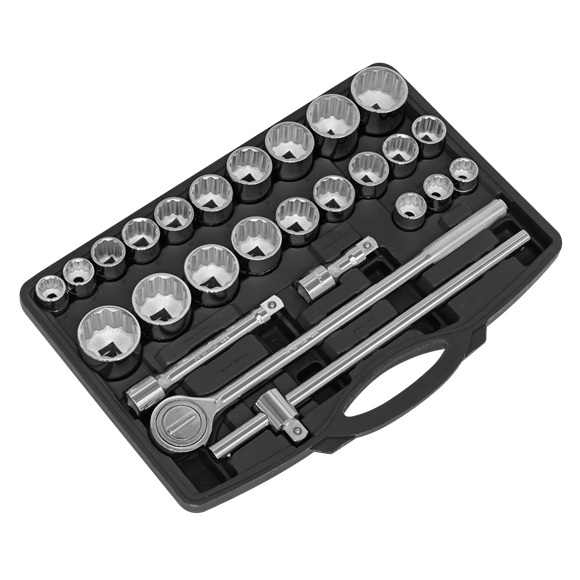 Sealey Socket Set 26pc 3/4"Sq Drive 12-point WallDrive AK2582