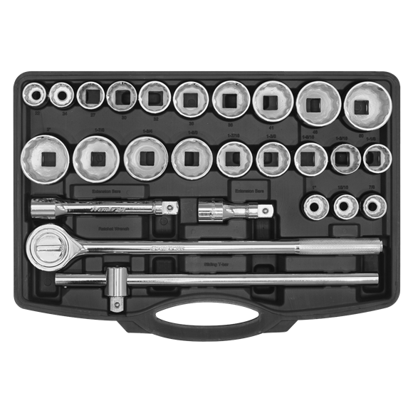 Sealey Socket Set 26pc 3/4"Sq Drive 12-point WallDrive AK2582