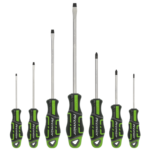 Sealey Screwdriver Set 7pc GriPMAX Hi-Vis Green AK4321HV Sealey  - Dynamic Drive