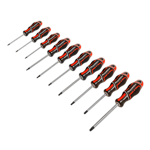 Sealey Screwdriver Set 10pc TRX-Star* GriPMAXï Red AK4324 Sealey  - Dynamic Drive