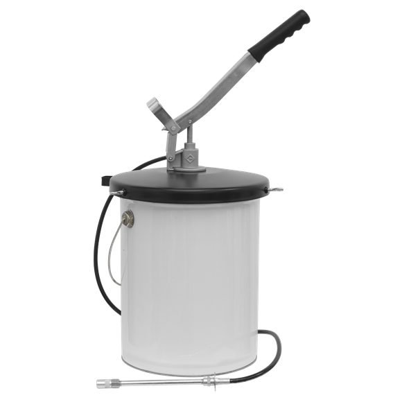 Sealey Bucket Greaser with Follower Plate 12.5kg Extra-Heavy-Duty AK455