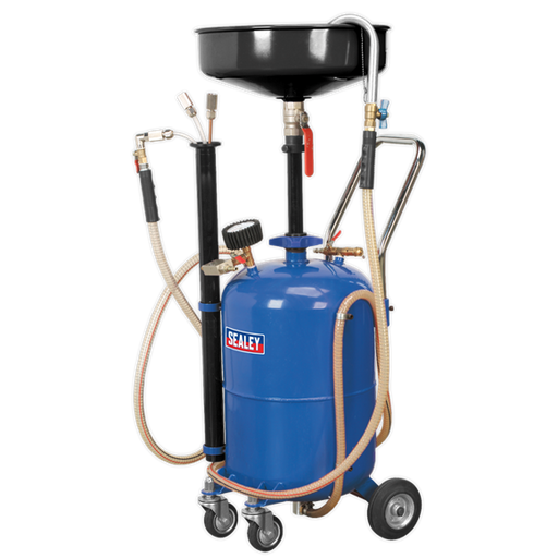 Sealey Mobile Oil Drainer with Probes 35L Air Discharge AK456DX Sealey  - Dynamic Drive