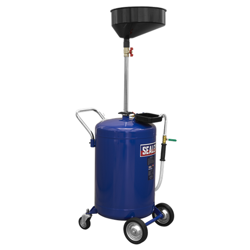 Sealey Mobile Oil Drainer 110L Air Discharge AK458DX Sealey  - Dynamic Drive