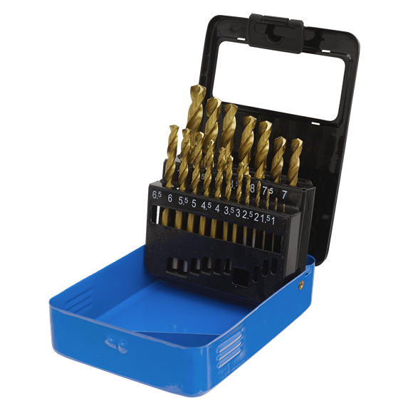 Sealey 19pc HSS Fully Ground Drill Bit Set DIN 338 1-10mm Metric in Case Sealey  - Dynamic Drive