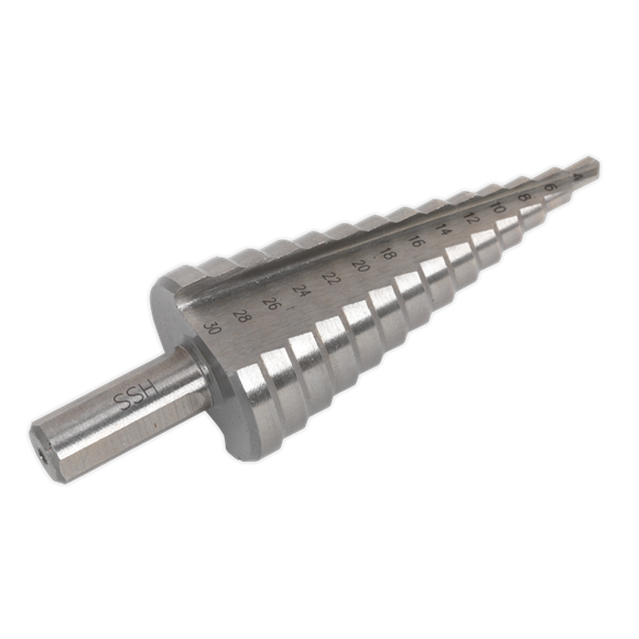 Sealey HSS 4341 Step Drill Bit 4-30mm Double Flute AK4745