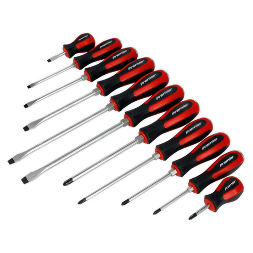 Sealey Screwdriver Set 11pc Hammer-Thru AK4933 Sealey  - Dynamic Drive