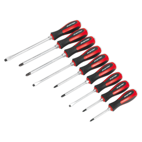 Sealey Screwdriver Set 9pc Hammer-Thru AK4934 Sealey  - Dynamic Drive