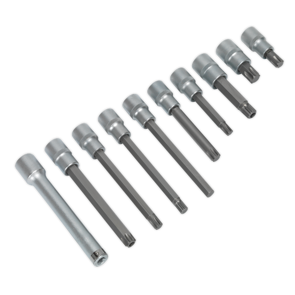 Sealey Head Bolt Socket Bit Set 10pc 1/2"Sq Drive AK5538