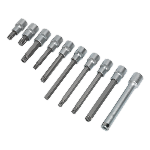 Sealey Head Bolt Socket Bit Set 10pc 1/2"Sq Drive AK5538