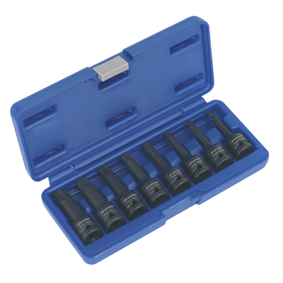 Sealey Impact TRX-Star* Socket Bit Set 8pc 1/2"Sq Drive AK5602 Sealey  - Dynamic Drive