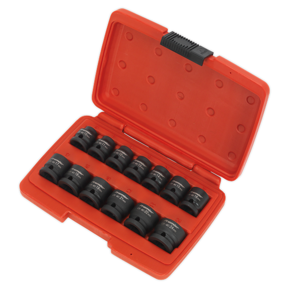 Sealey Impact Socket Set 13pc 1/2"Sq Drive Low Profile Metric AK5613LP