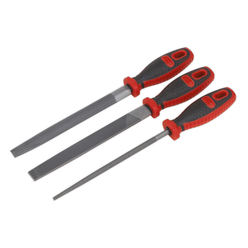 Sealey 3pc 200mm Engineer's File Set AK572 Sealey  - Dynamic Drive