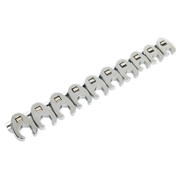 Sealey Crow's Foot Spanner Set 10pc 3/8"Sq Drive Metric AK598