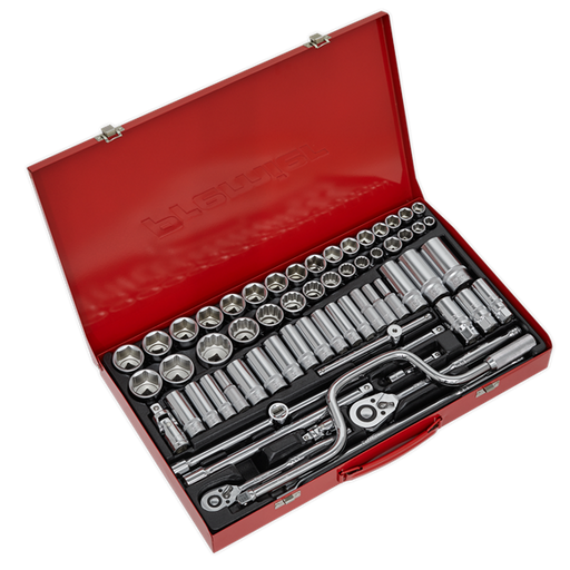 Sealey Socket Set 64pc 3/8" & 1/2"Sq Drive 6pt WallDrive Metric/Imperial Sealey  - Dynamic Drive