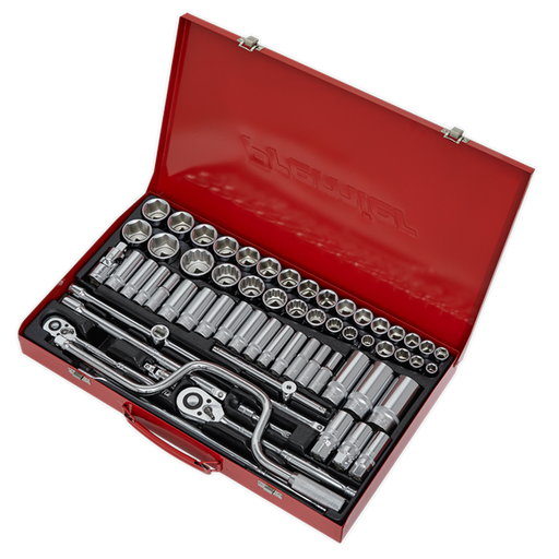 Sealey Socket Set 64pc 3/8" & 1/2"Sq Drive 6pt WallDrive Metric/Imperial Sealey  - Dynamic Drive