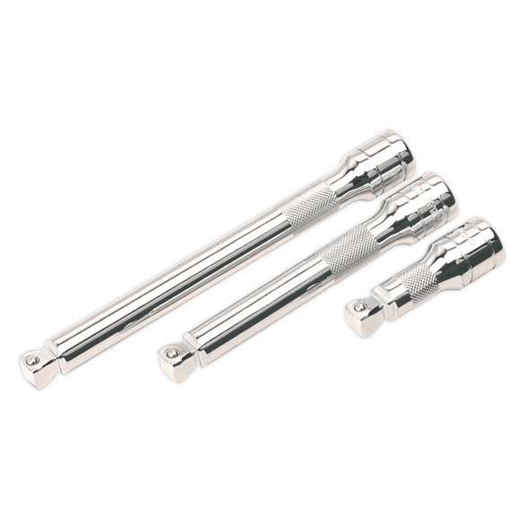 Sealey Wobble/Rigid Extension Bar Set 3pc 1/2"Sq Drive AK764 Sealey  - Dynamic Drive