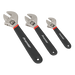 Sealey Adjustable Wrench Set 3pc Ni-Fe Finish AK907 Sealey  - Dynamic Drive