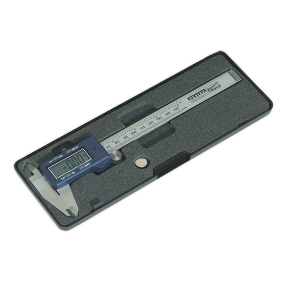 Sealey Digital Vernier Caliper 0-150mm(0-6") AK962EV Sealey  - Dynamic Drive